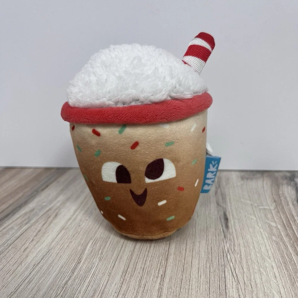 BarkBox Holiday Dog Toy Lot 6 Plush Snowman Peppermint Cocoa Cupcake Christmas